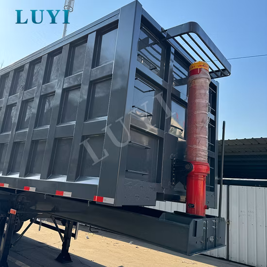 3 Axles Strong Hydraulic Jacking Front Lifting Rear Dumping Tipper Van Semi Trailer